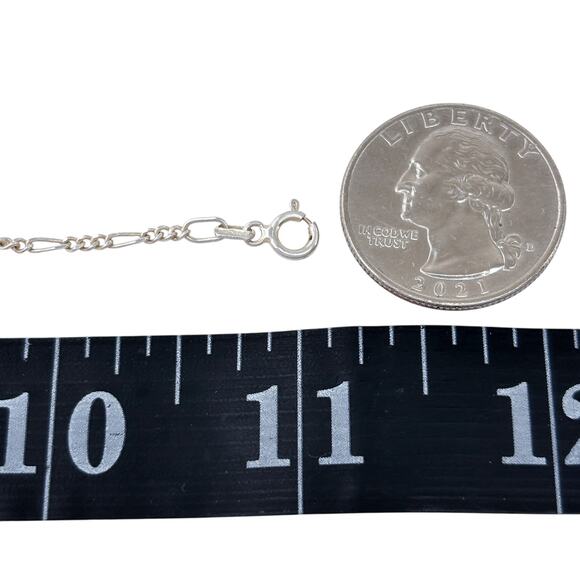 Figaro Chain Anklet | Mexican Sterling Silver 925 11" - Picture 2 of 7